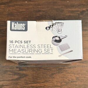 Stainless Steel Measuring Set - Silver 16-Piece